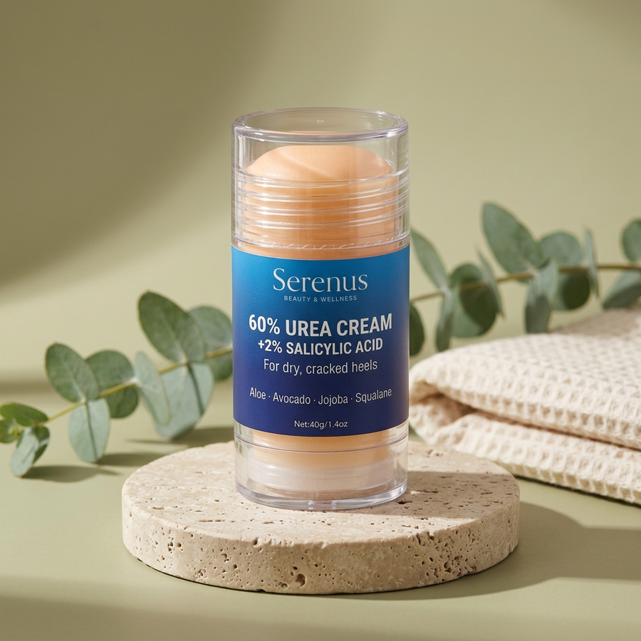 Serenus Urea Foot Cream Stick: 60% Urea for Dry, Cracked Heels