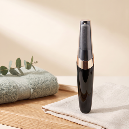 Serenus SoftStep electric callus remover in black with gold band