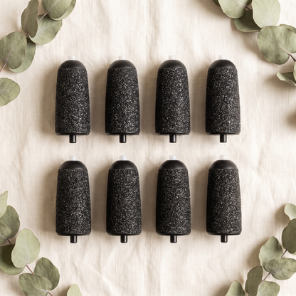 8-pack of coarse grit black SoftStep replacement heads