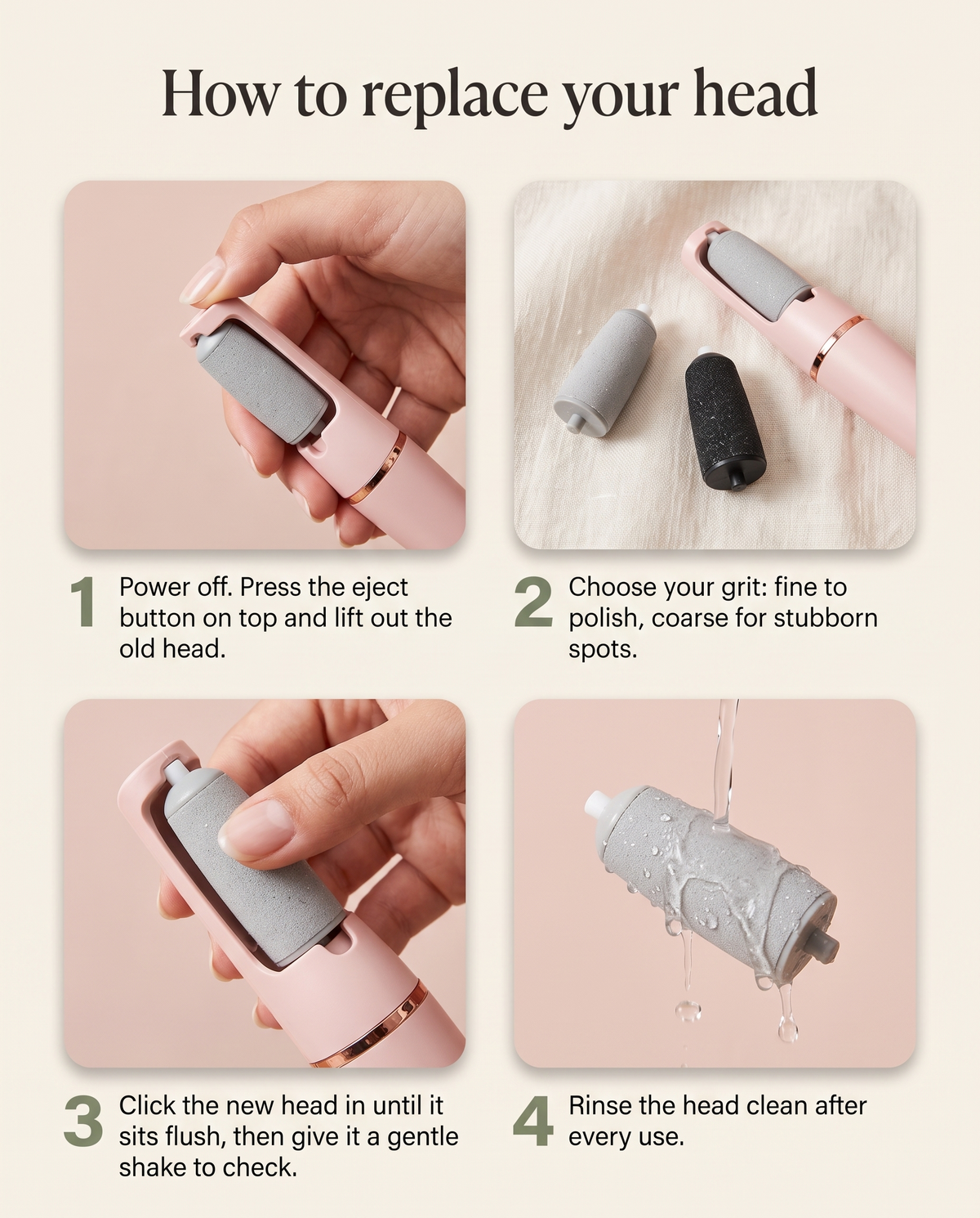 How to replace your SoftStep head in four steps